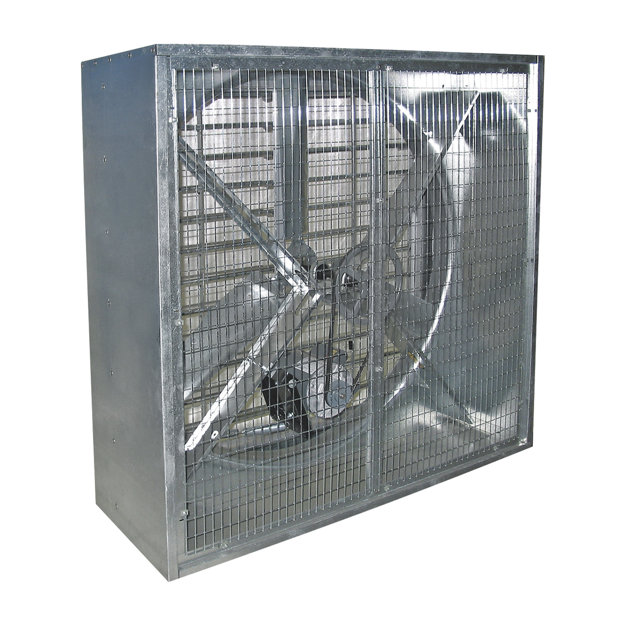 J & D Mfg. Wallmaster Exhaust Fan, 50in. Dia., 21,000 CFM, 3 Wing Blade, Model# VF50GG